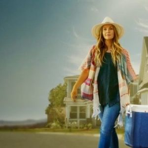 Echo Design Blanket Stripe Kimono Boho Blue Coral